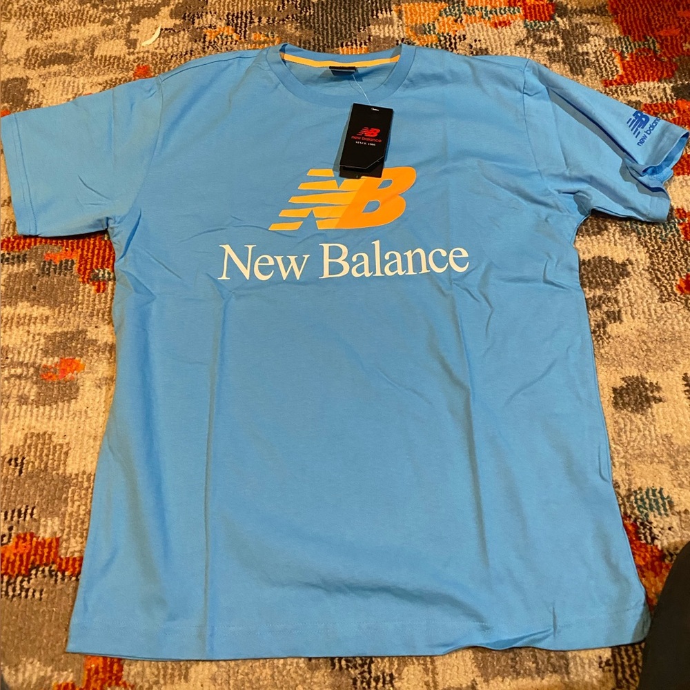 New balance T shirt sky blue short sleeve